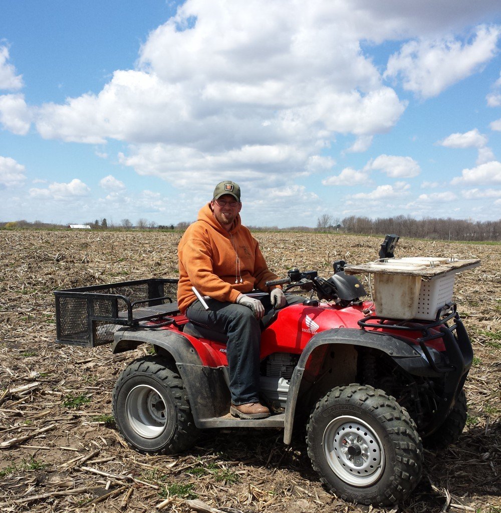 This is Nick. He works with Tom, our crop consultant, to collect sample soils. He is also single.