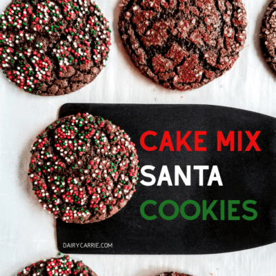 Easy Santa Cookie with Cake Mix